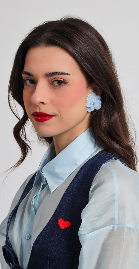 “Crystal blue” earrings