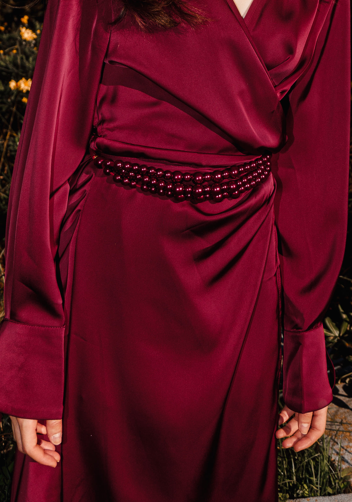 Christina belt in burgundy