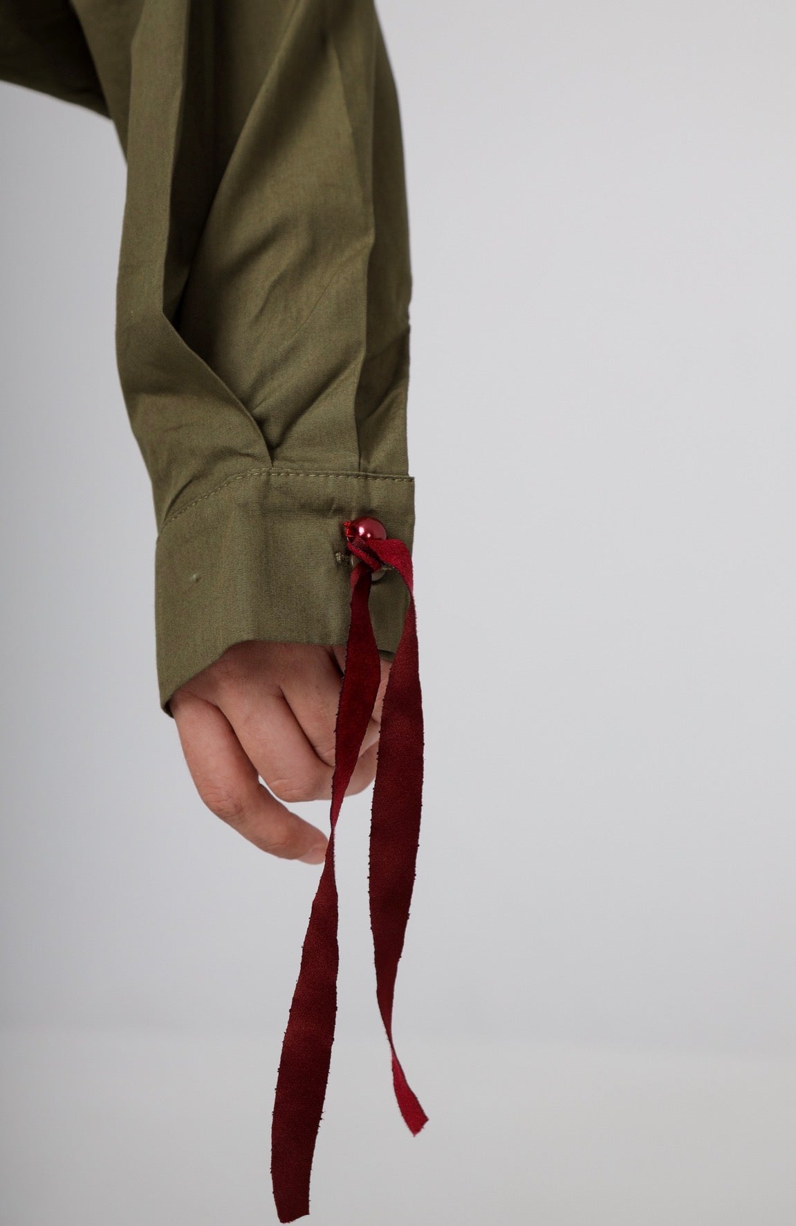 “Tiger lily” dress in khaki green