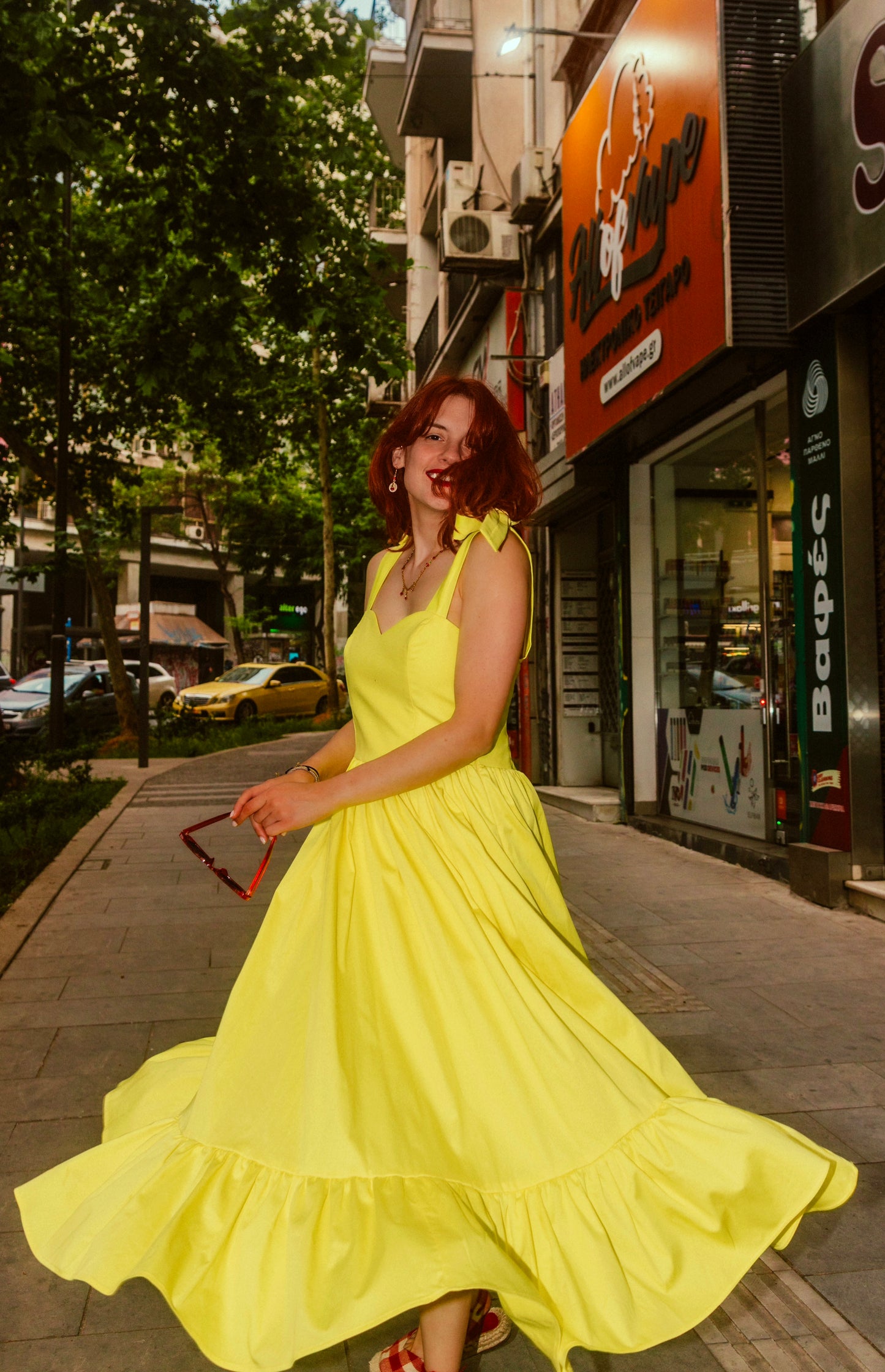 Lily of the valley dress in yellow