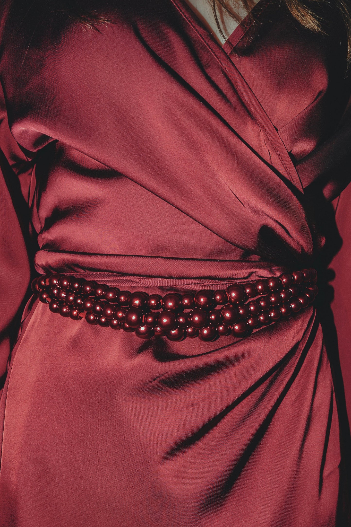 Christina belt in burgundy