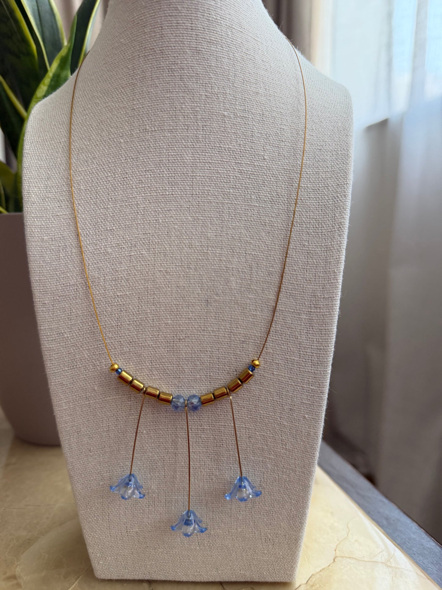 “Blue Lilies” necklace