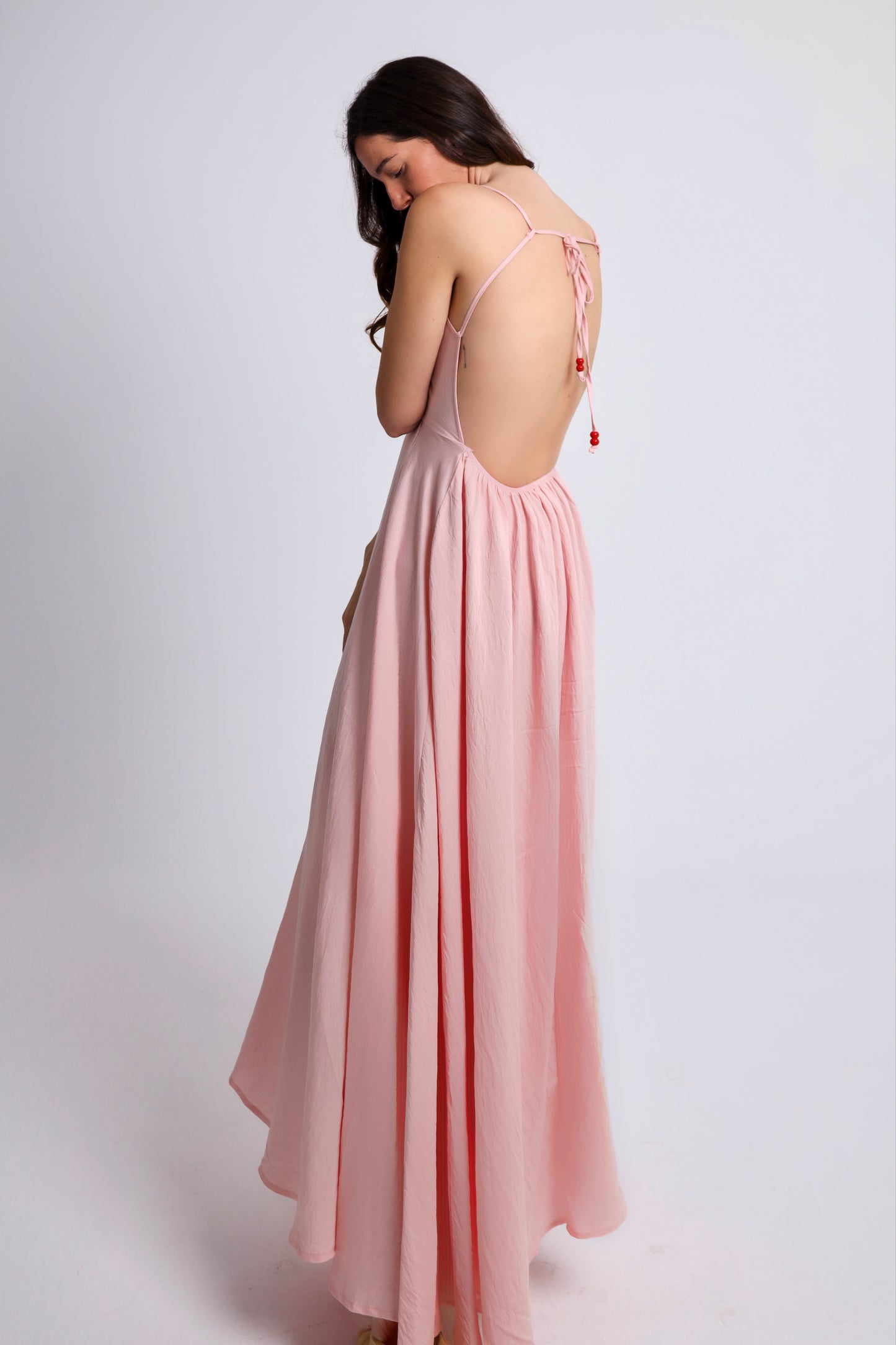 “Coral” dress in light pink