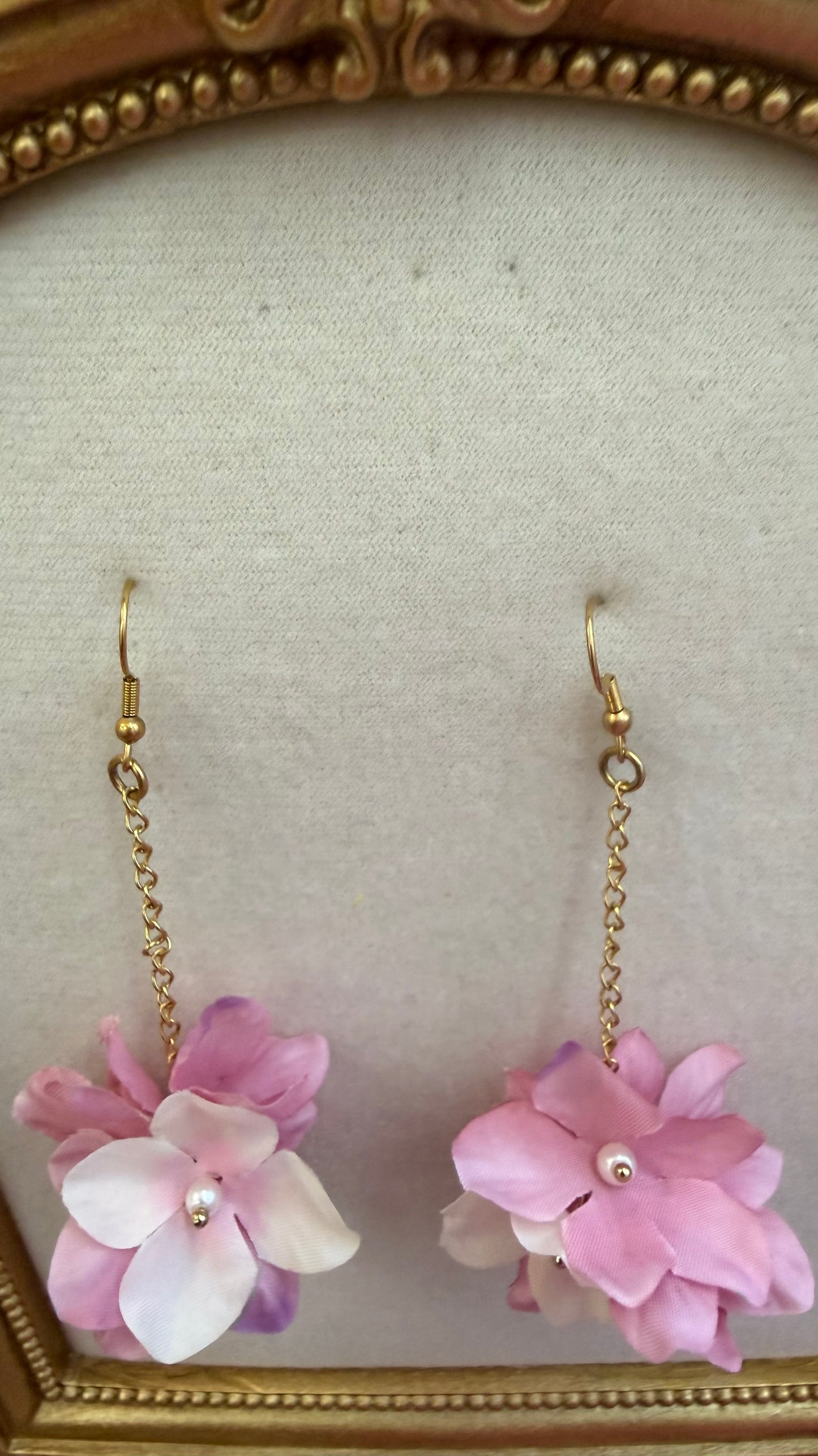 “Pink Hydrangea” earrings