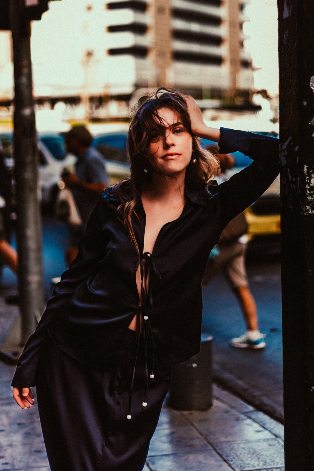 Gerbera shirt in black