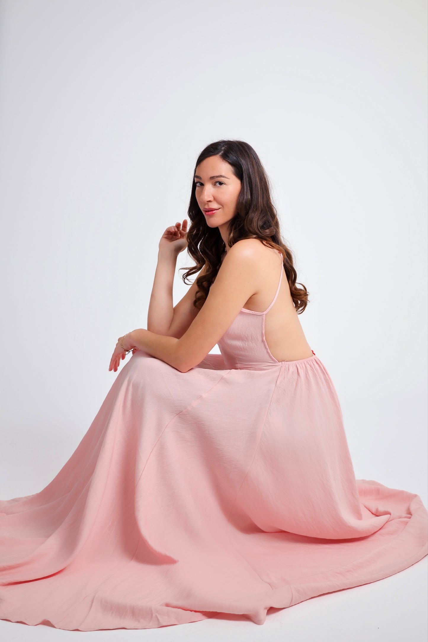 “Coral” dress in light pink