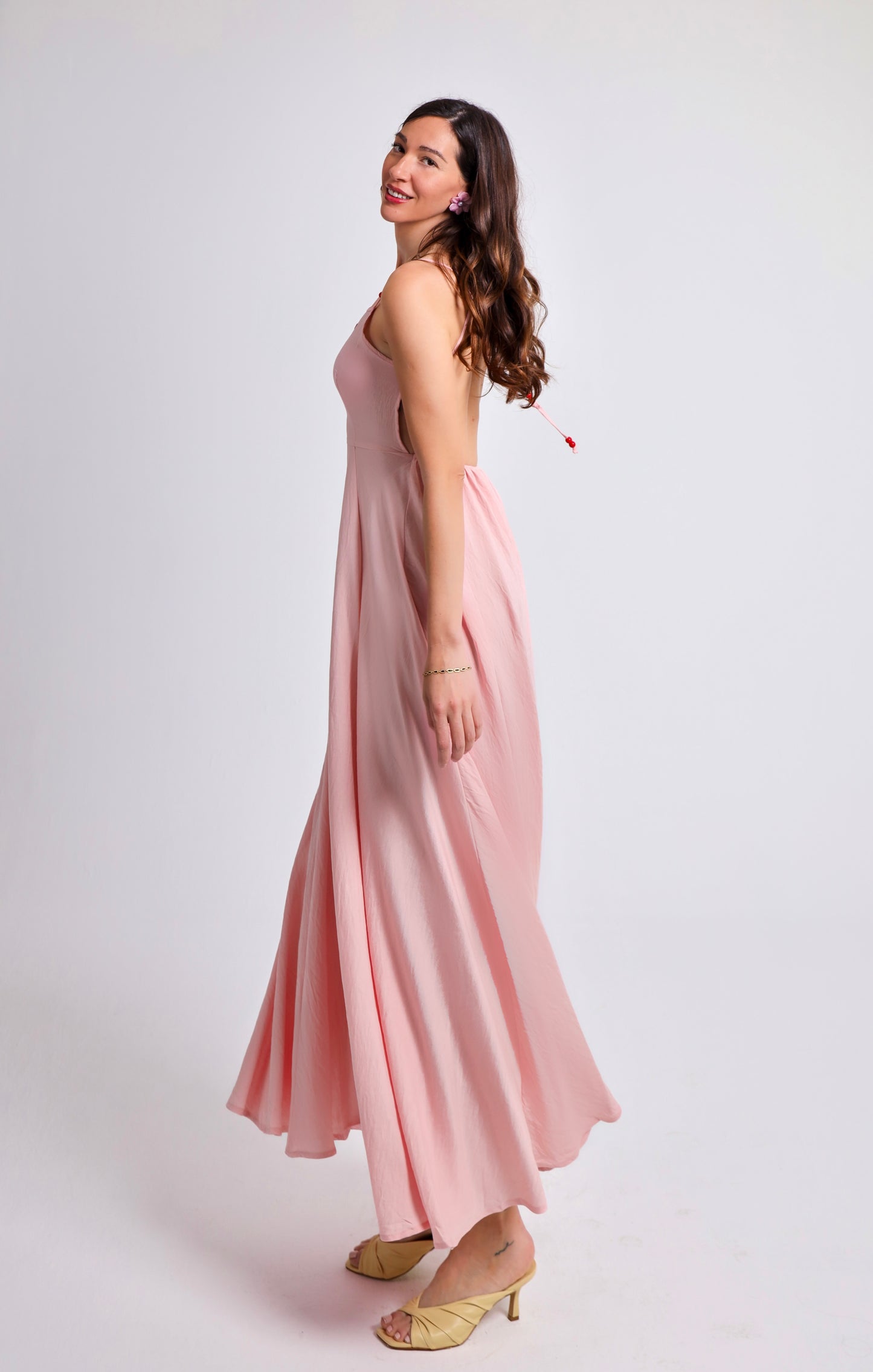 “Coral” dress in light pink