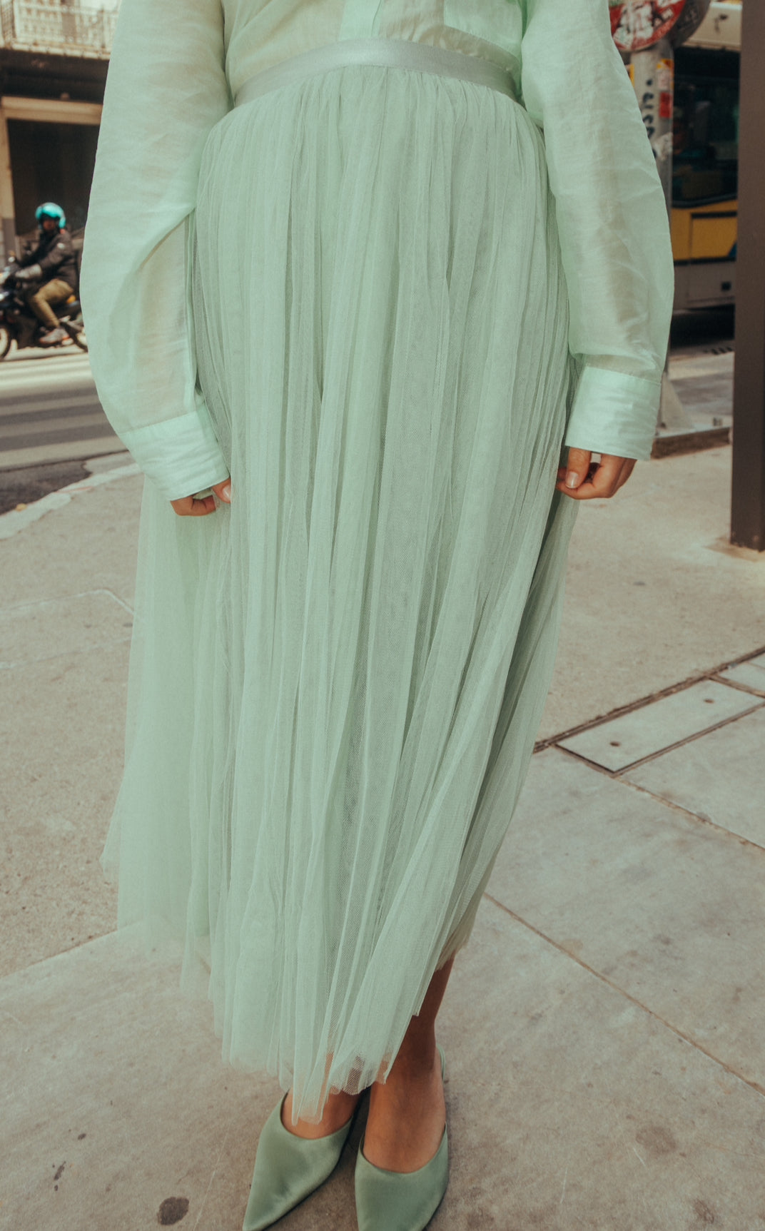 Hydrangea skirt in mint
