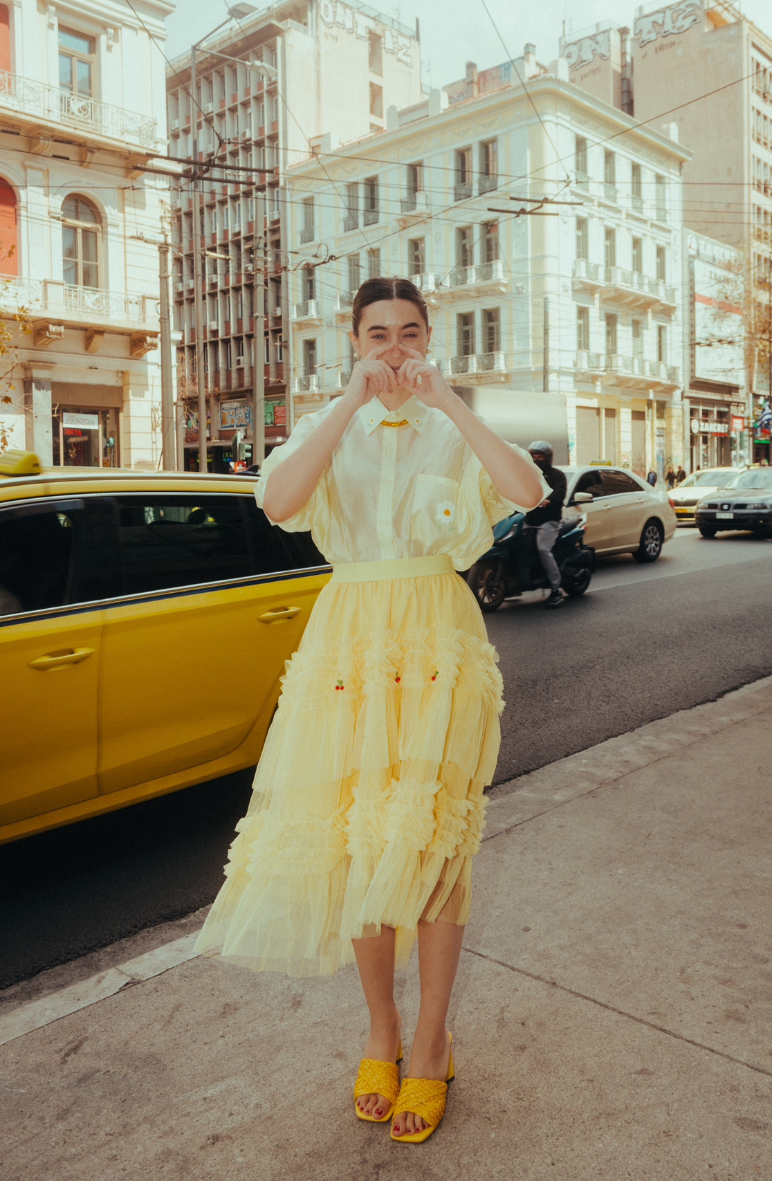 Amaranth skirt in yellow