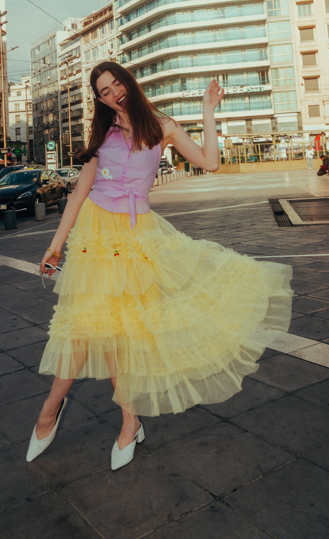 Amaranth skirt in yellow