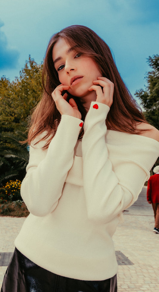 Marguerite top in cream