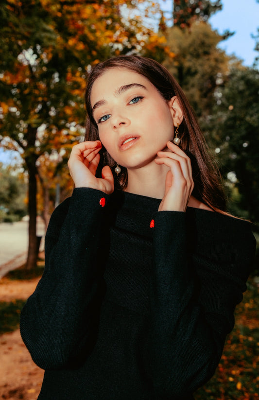 Marguerite top in black