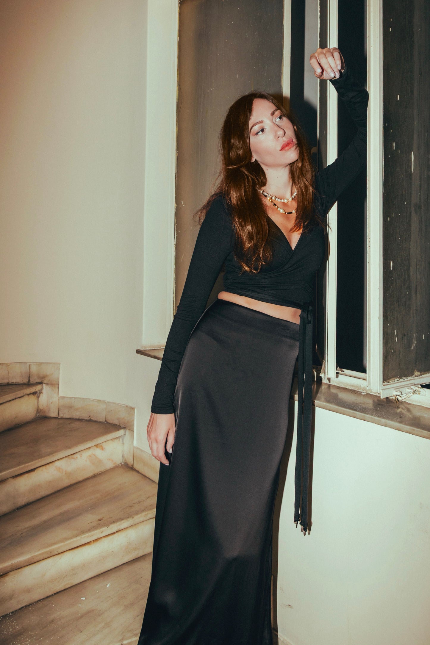 Middlemist skirt in black