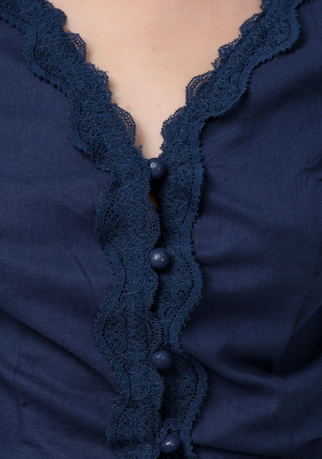 “Althea” shirt in navy blue