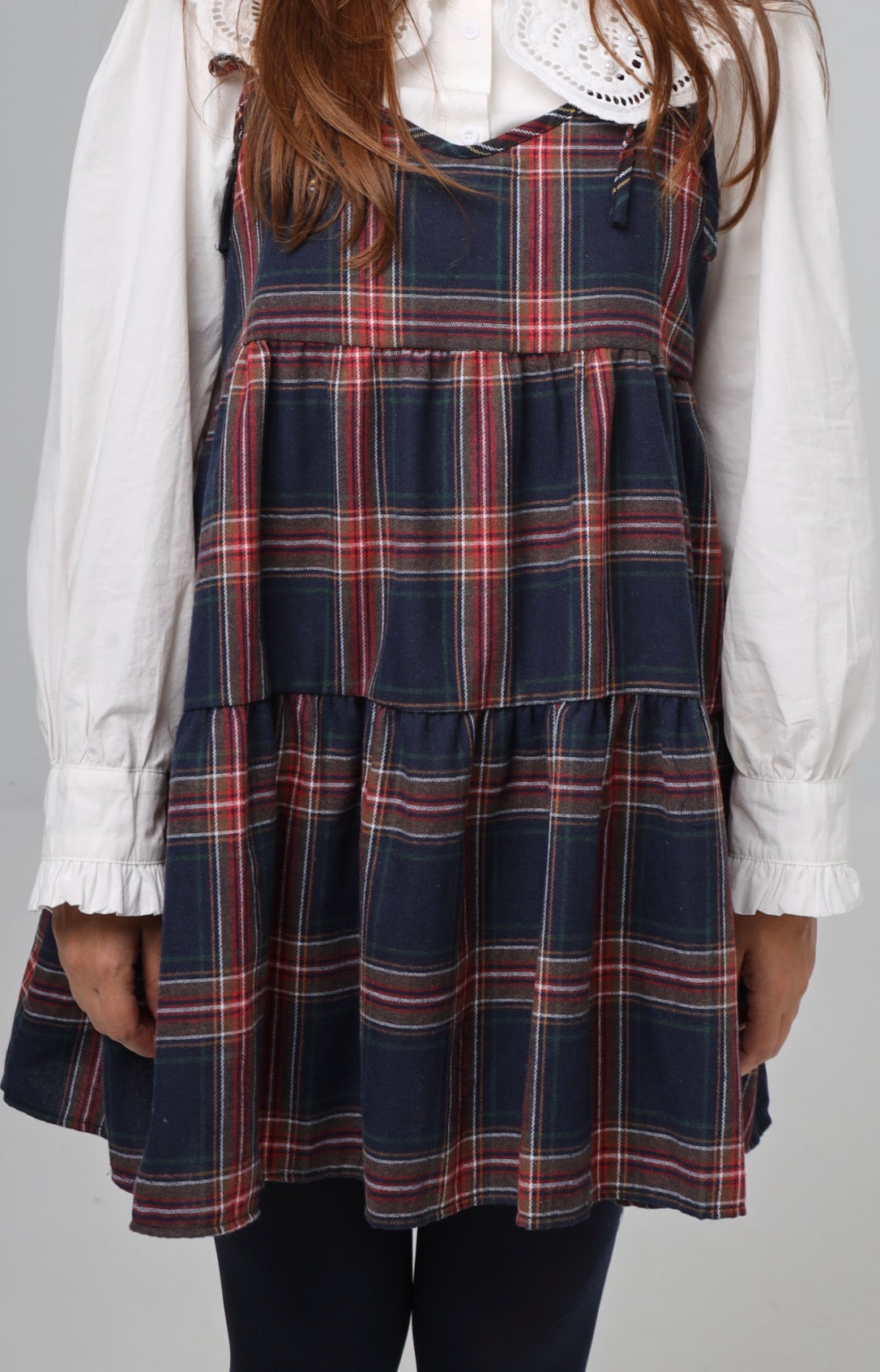 “Heather” dress in blue plaid