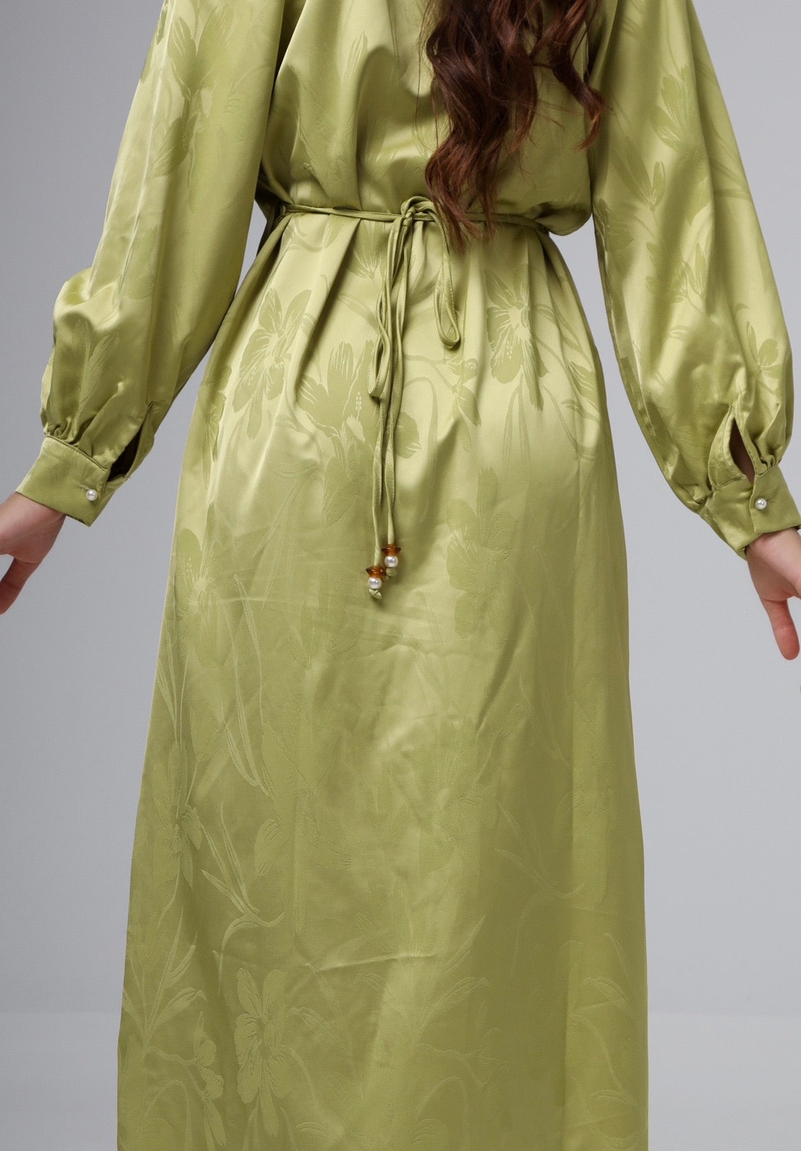 “Shion” dress in light olive