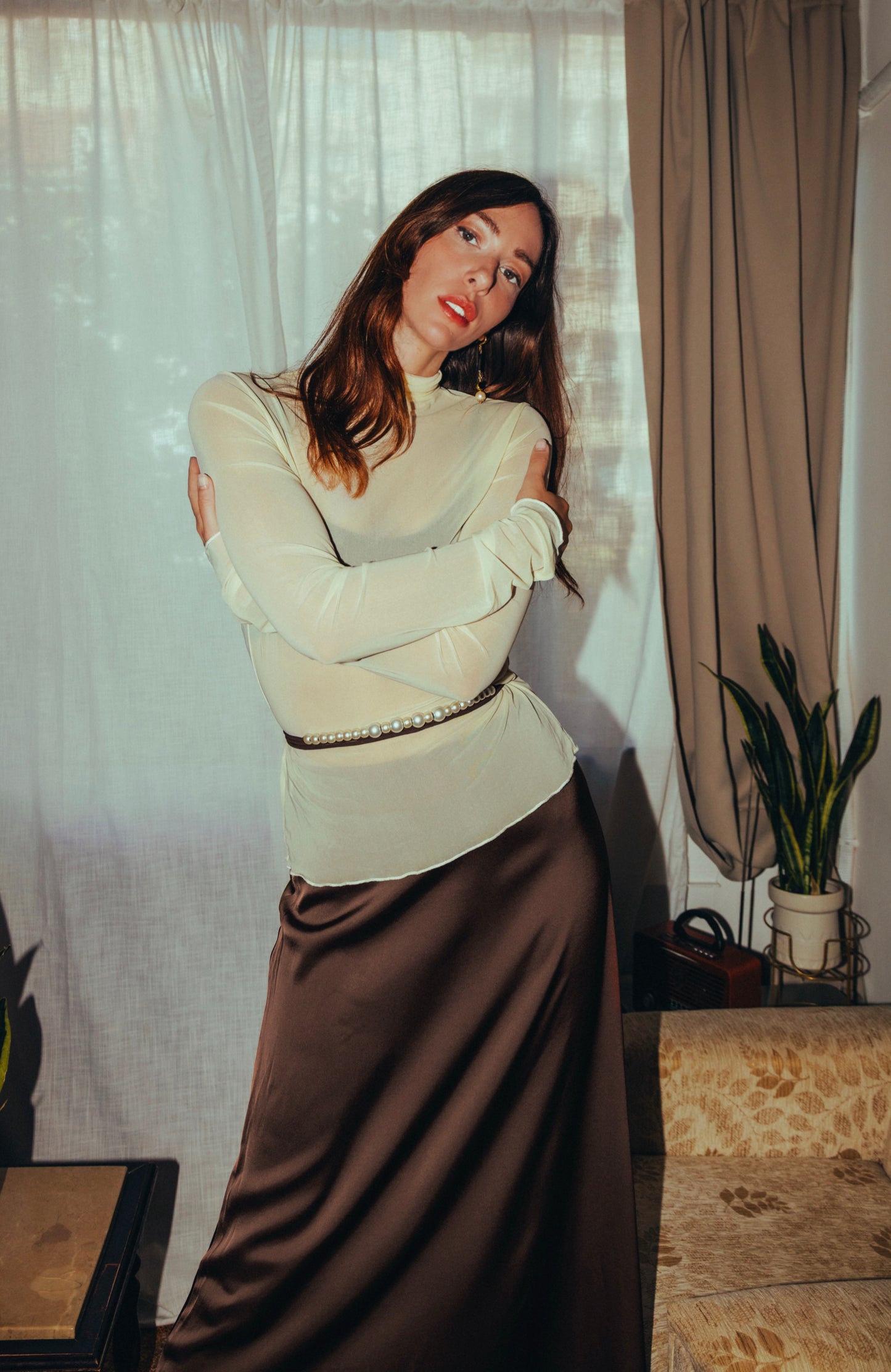 Freesia top in cream