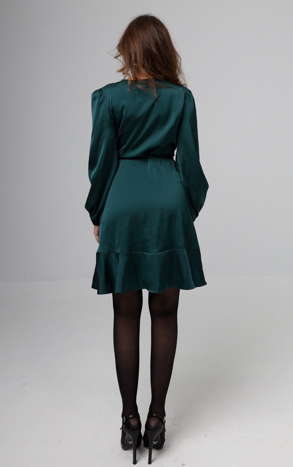 “Olive” dress in forest green