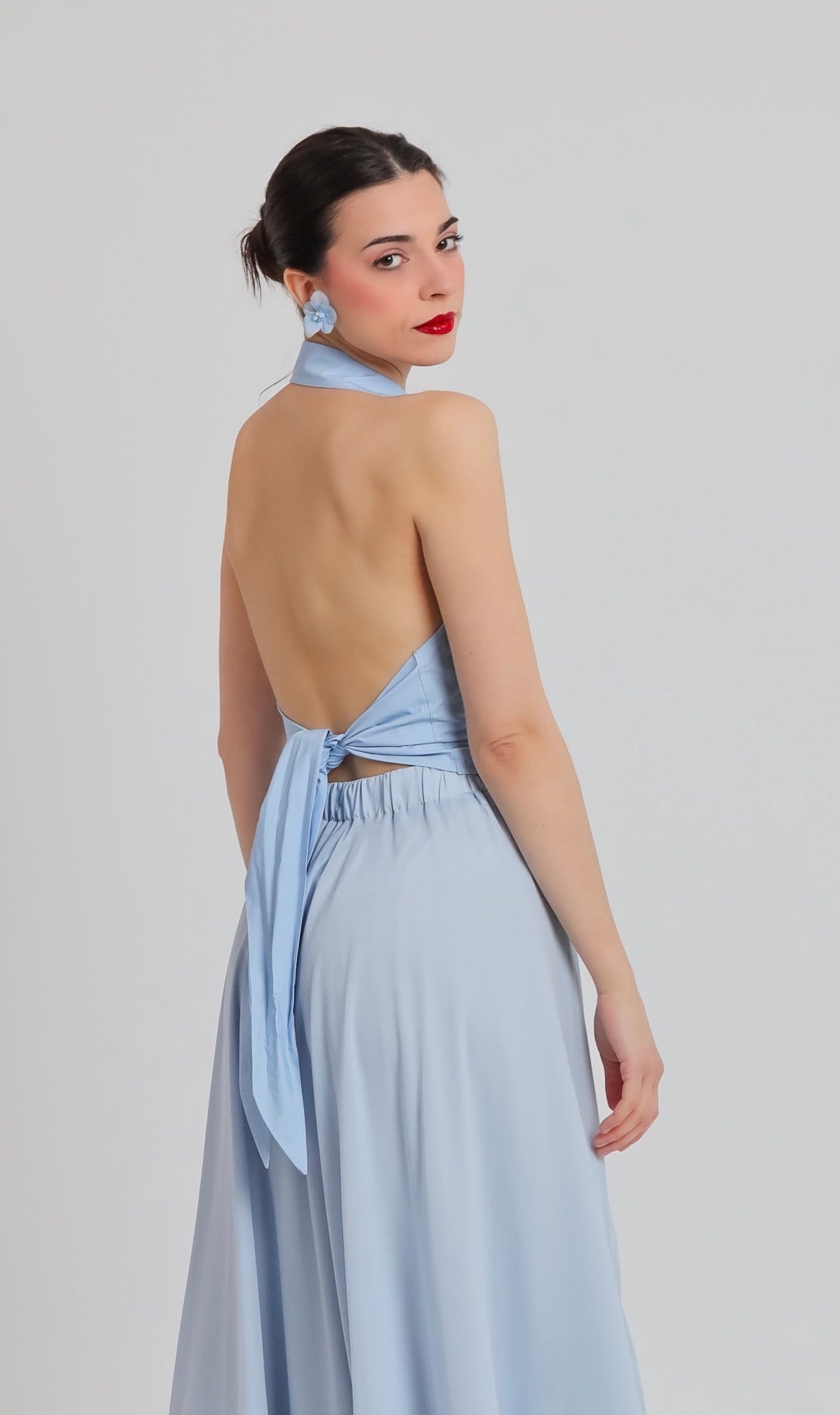 “Bellflower” top in light blue