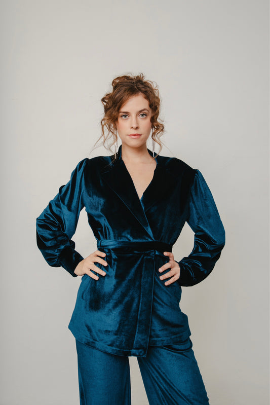 “Poinsettia” Jacket Petrol