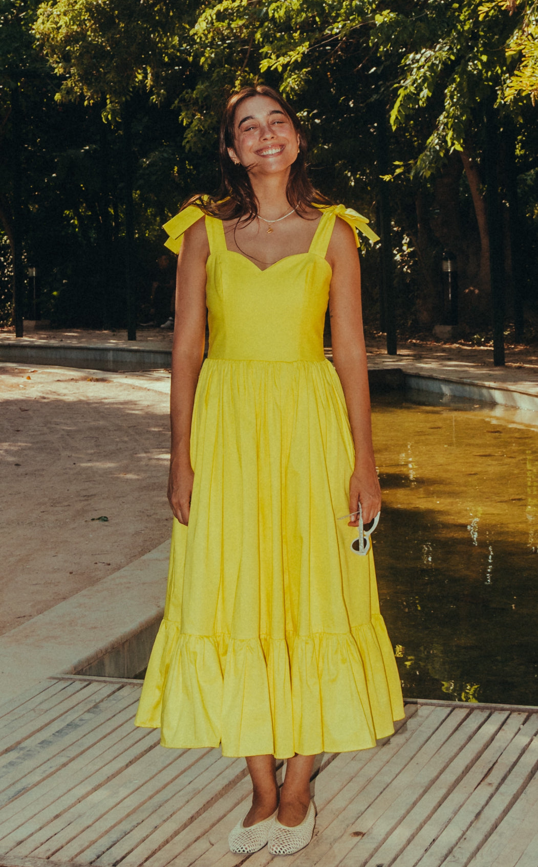 Lily of the valley dress in yellow