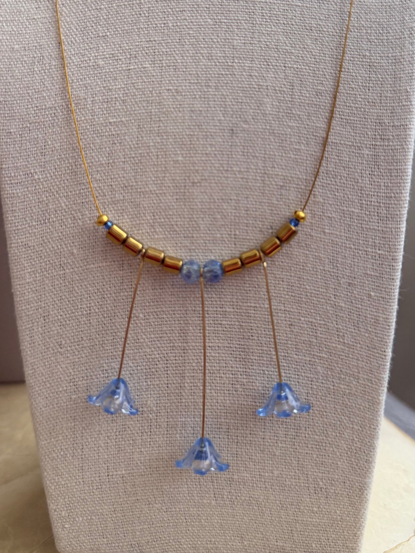“Blue Lilies” necklace