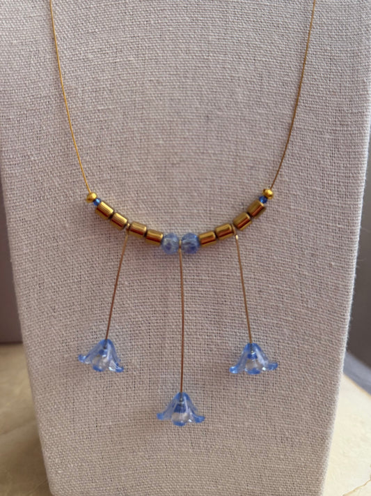 “Blue Lilies” necklace