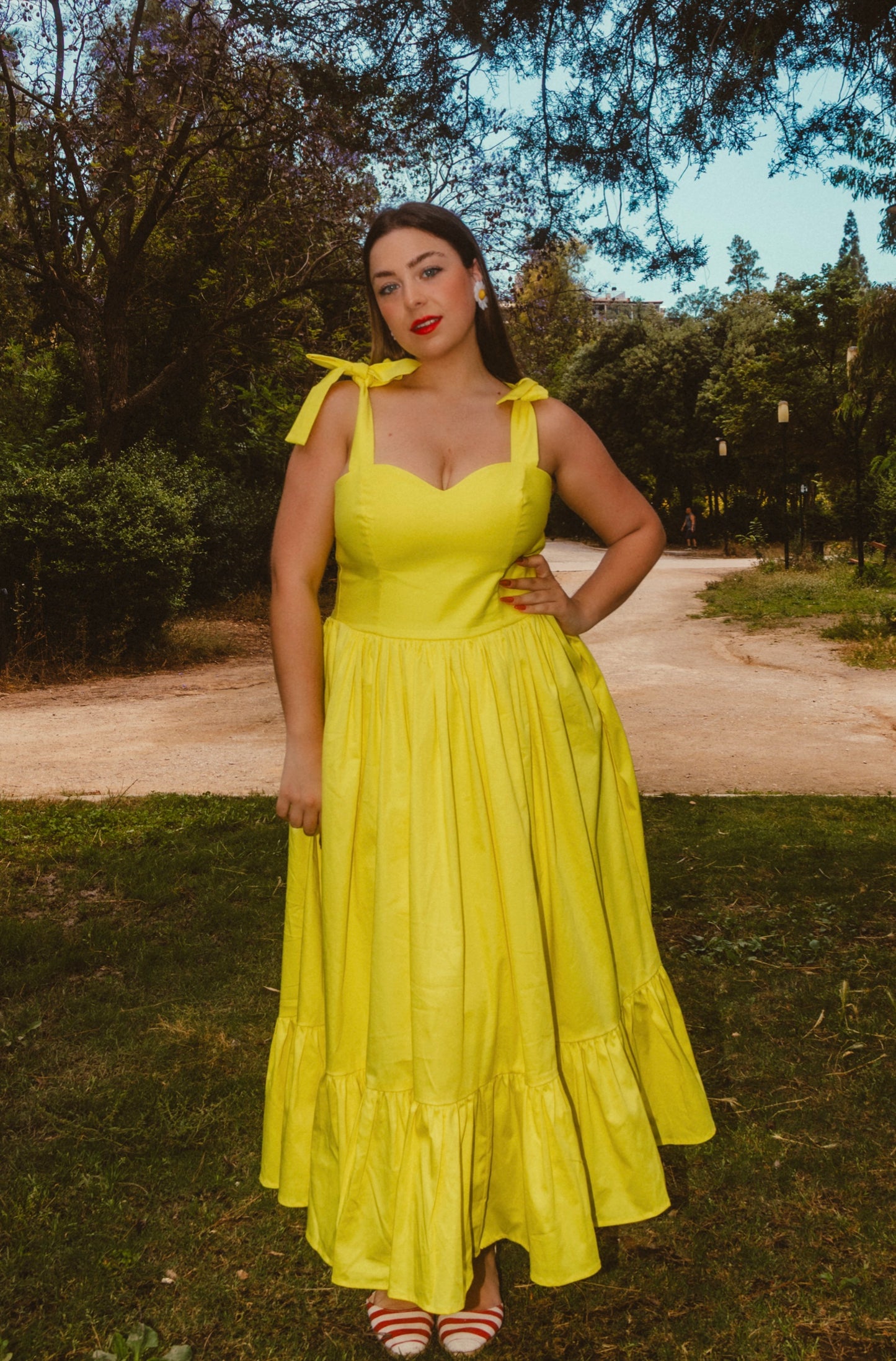 Lily of the valley dress in yellow
