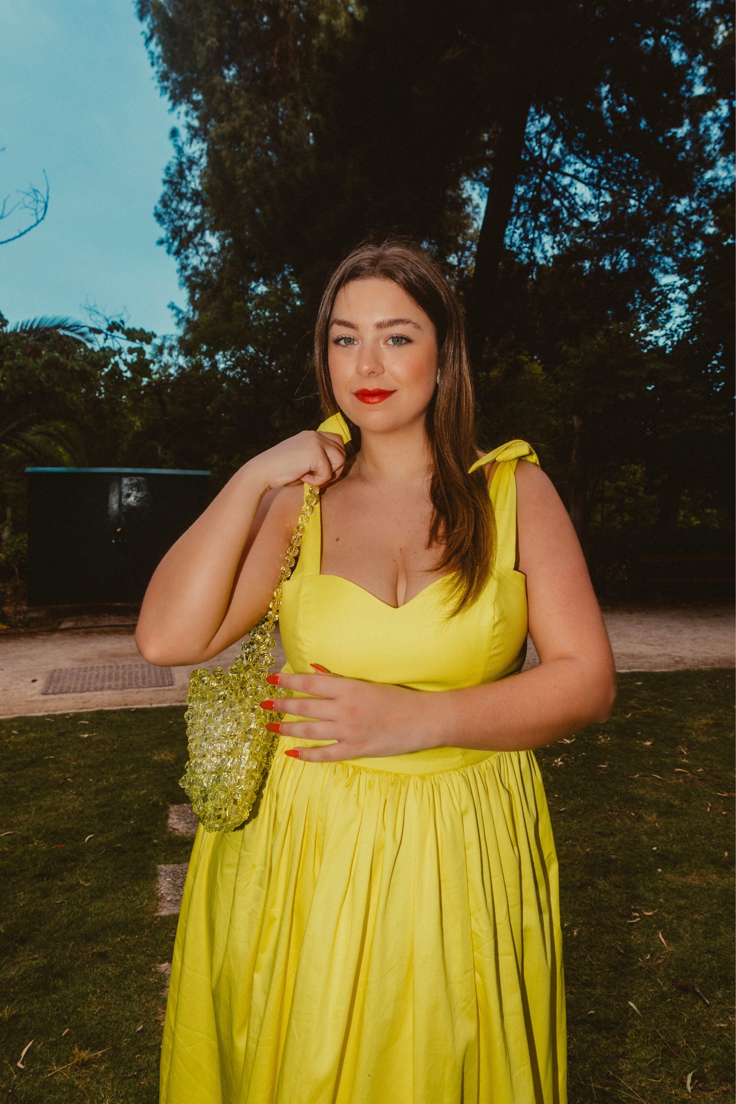 Lily of the valley dress in yellow
