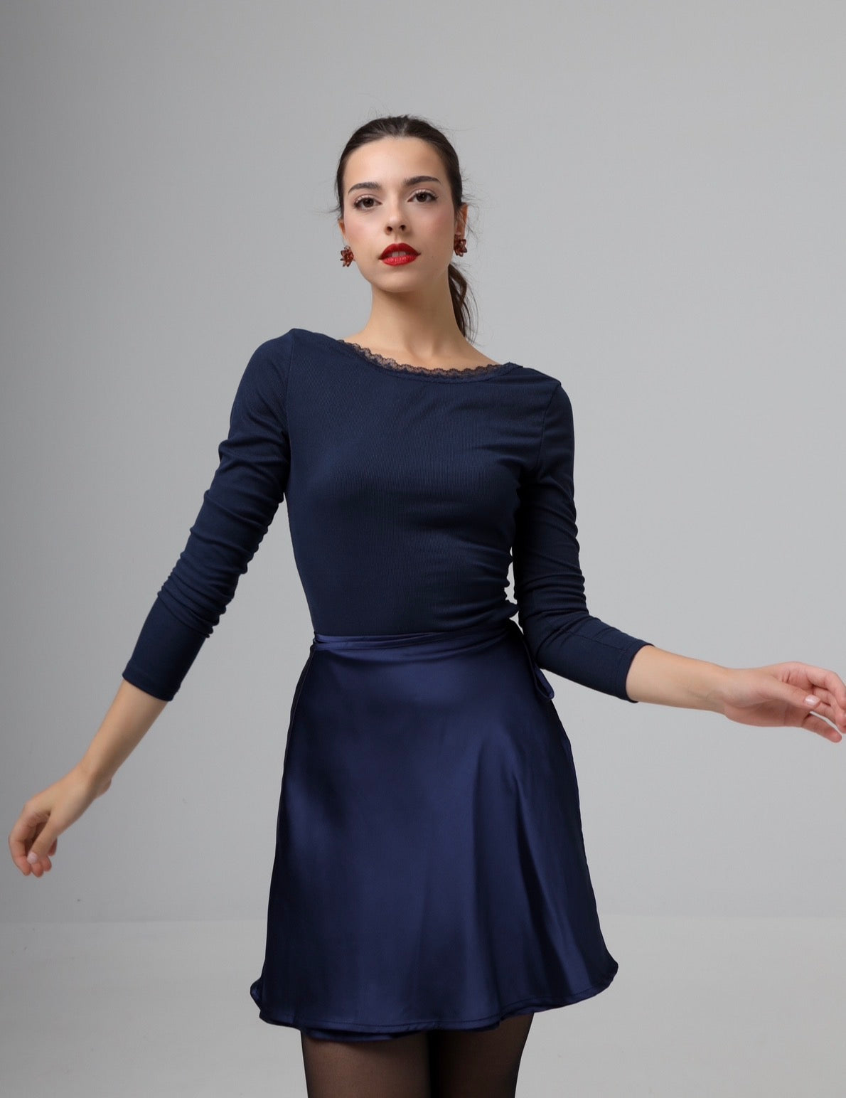 “Aloe” blouse in blue