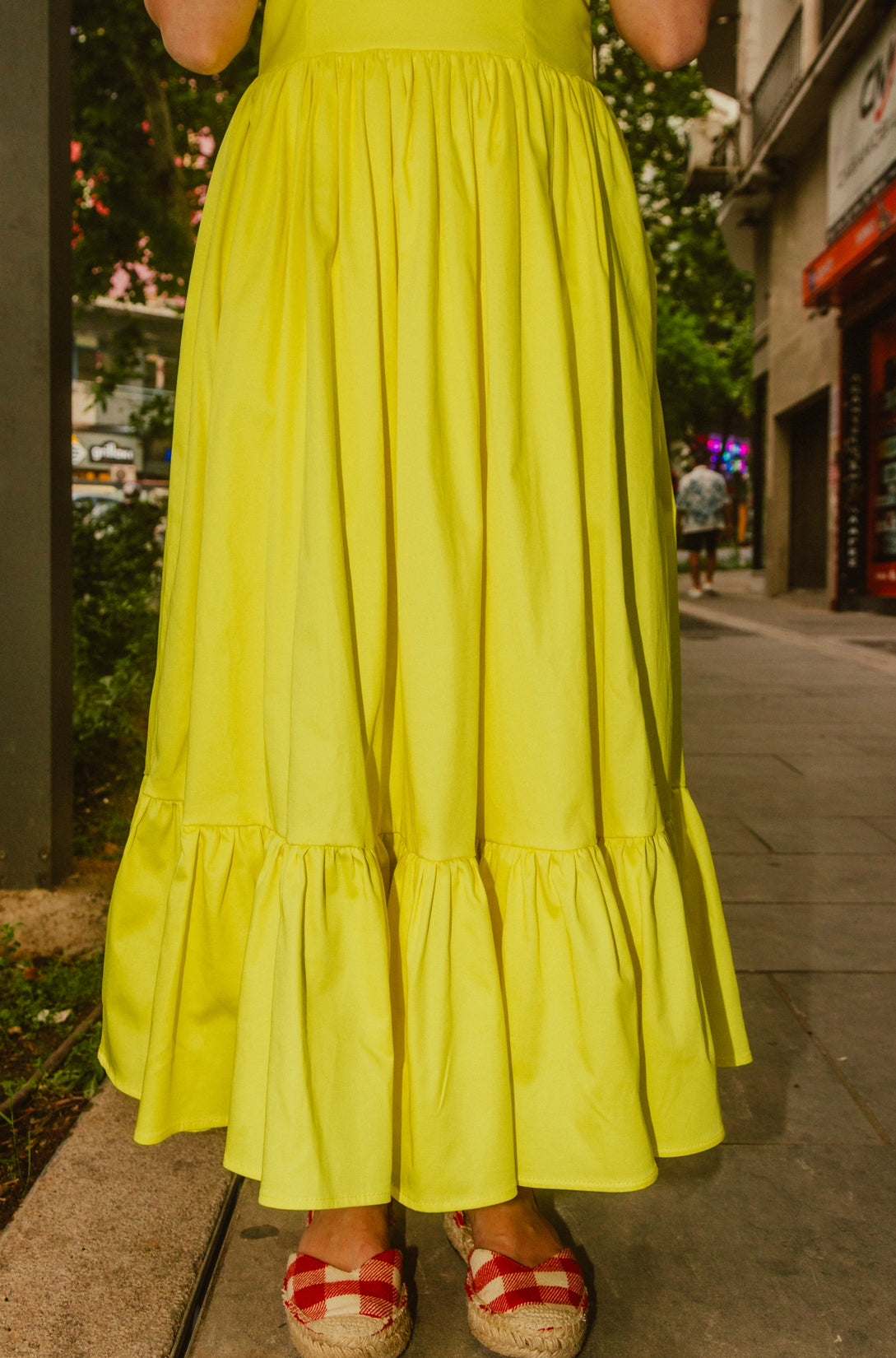 Lily of the valley dress in yellow