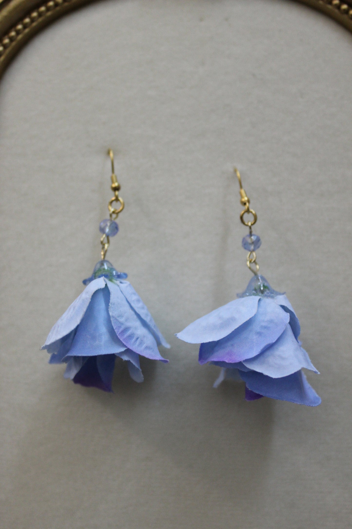 “Blue rose” earrings