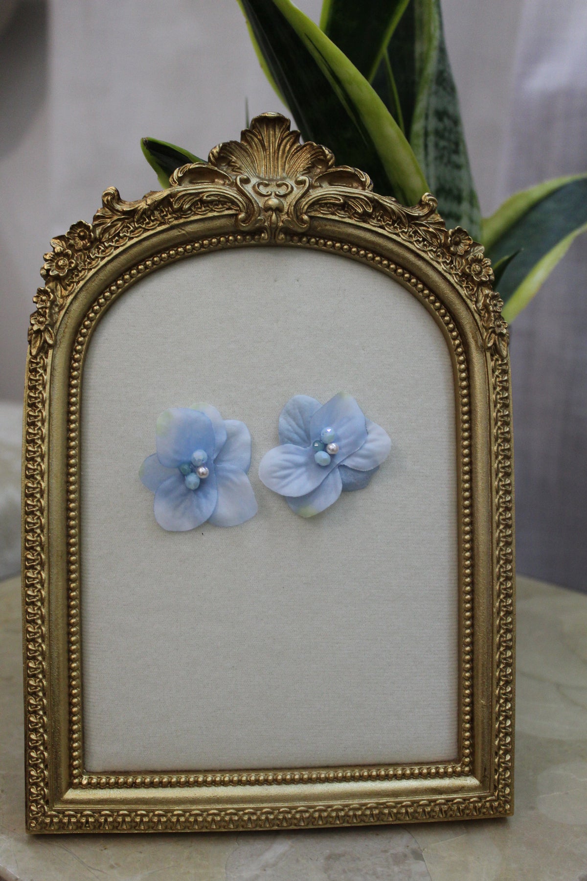 “Crystal blue” earrings