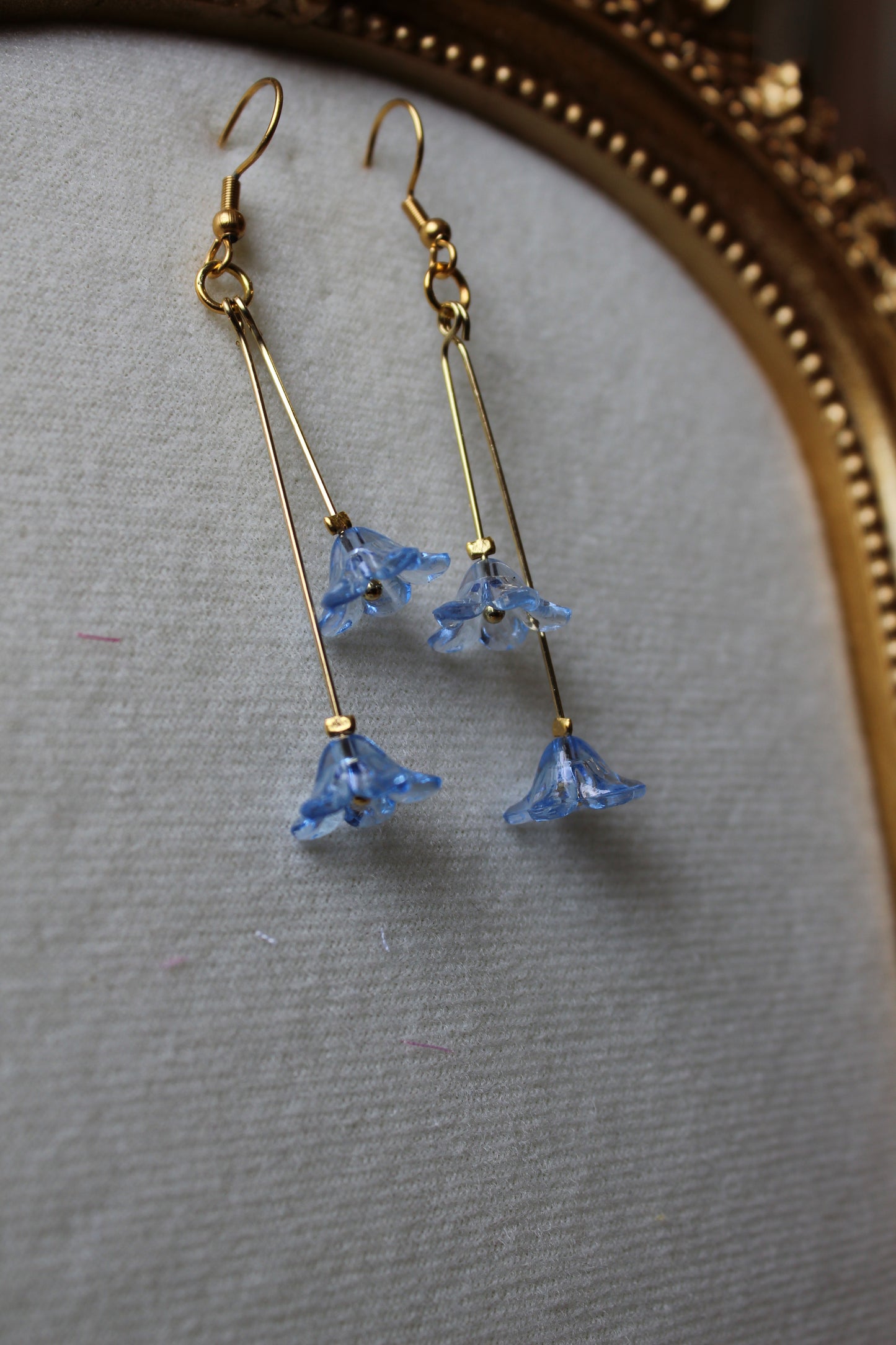 “Blue lilies” earrings