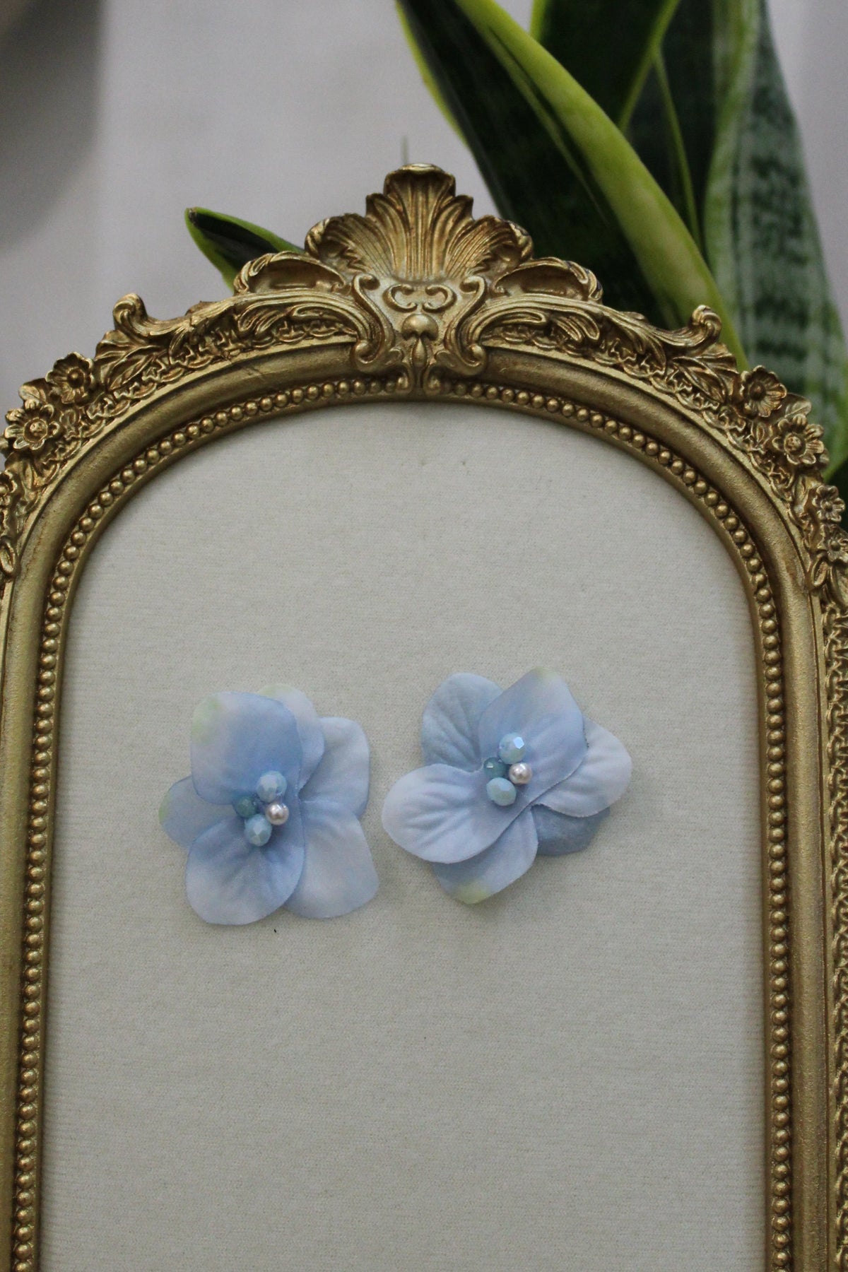 “Crystal blue” earrings