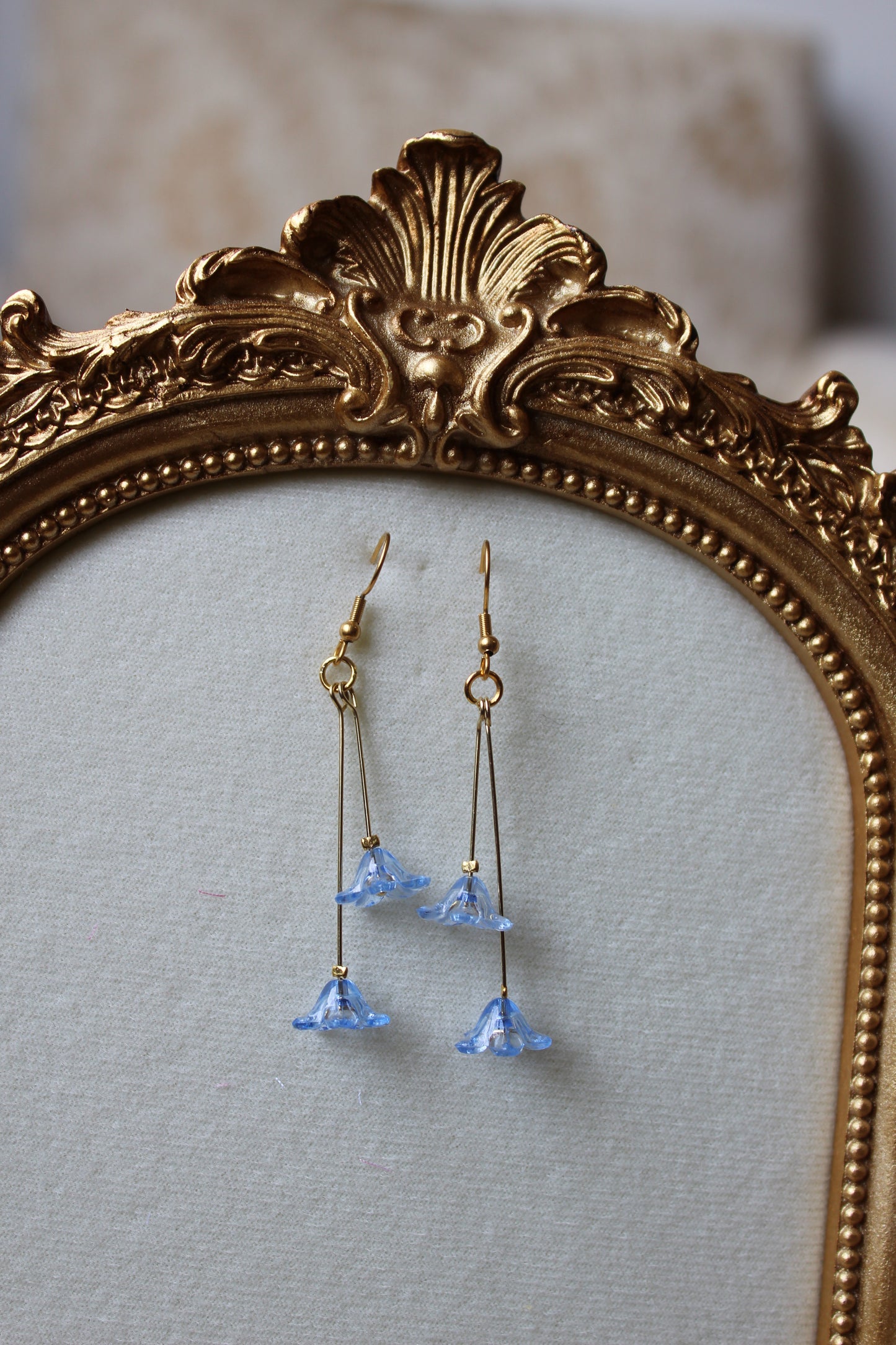“Blue lilies” earrings