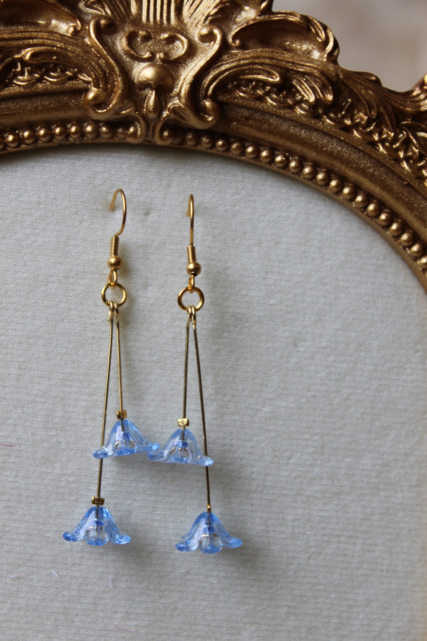 “Blue lilies” earrings