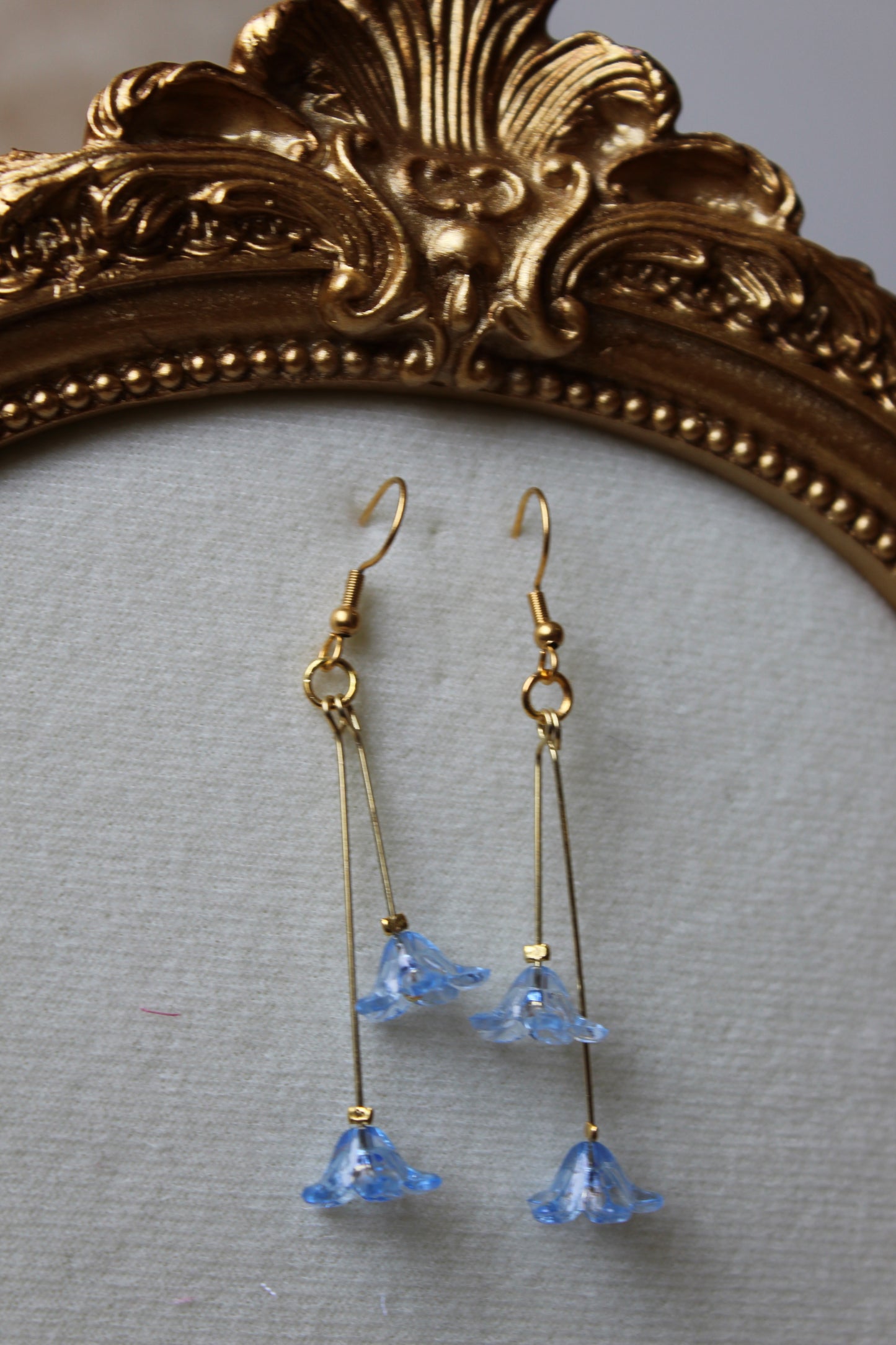 “Blue lilies” earrings