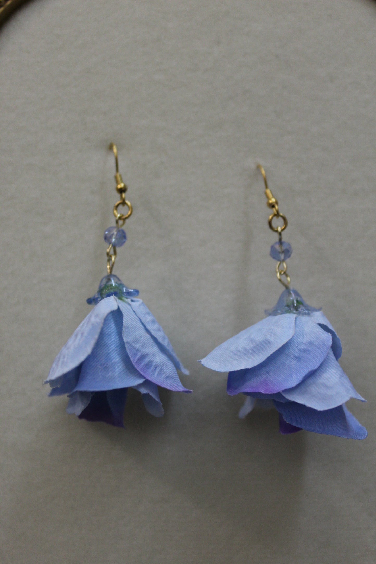 “Blue rose” earrings