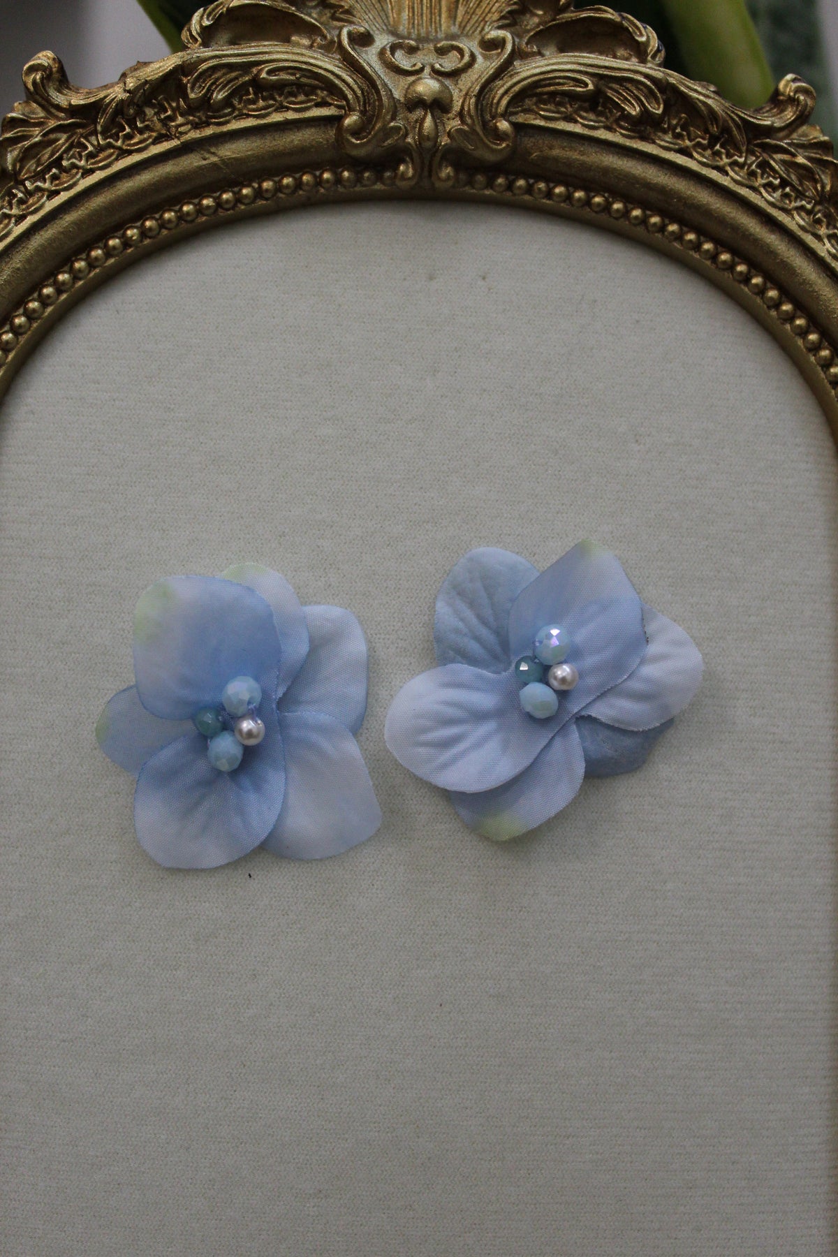 “Crystal blue” earrings