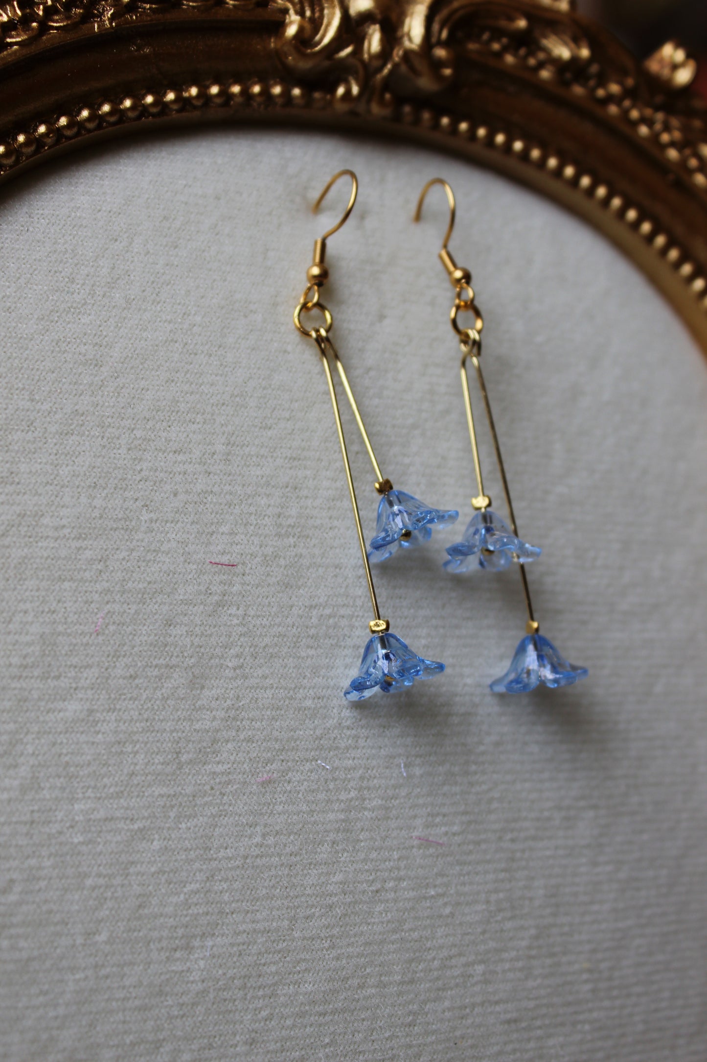 “Blue lilies” earrings