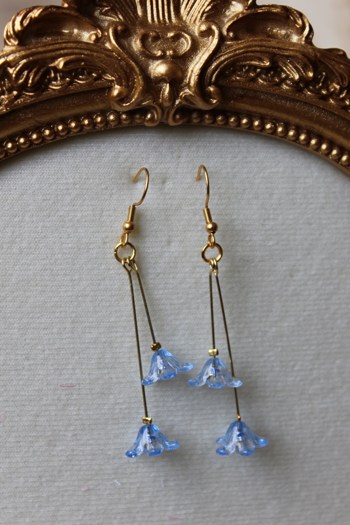 “Blue lilies” earrings