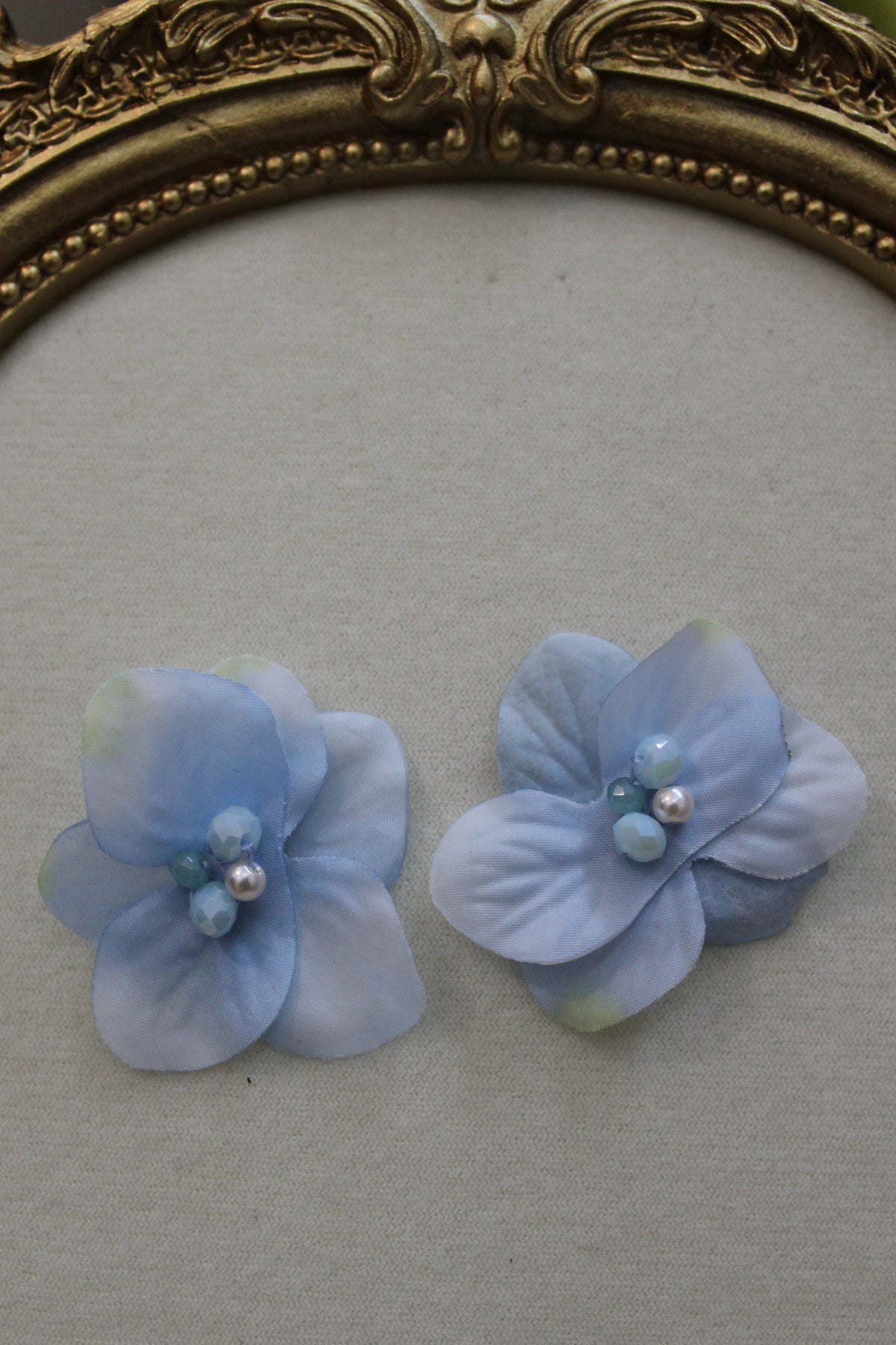 “Crystal blue” earrings