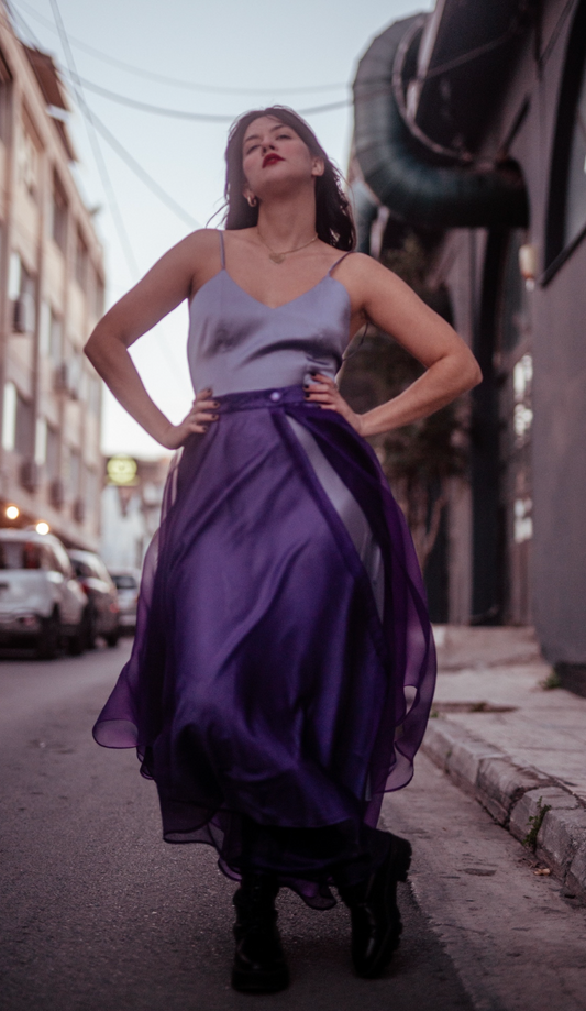 The “Violet” skirt in organza